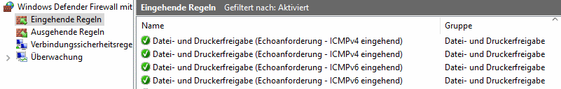 Firewall Einstellung